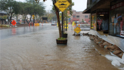 Flooding within downtown City of Morgan Hill from West Little Llagas Creek (2009)